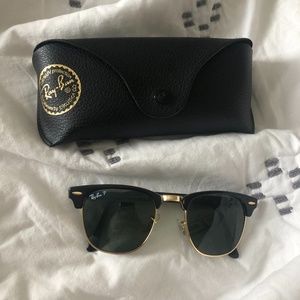 Black Ray-Ban Polarized Clubmasters